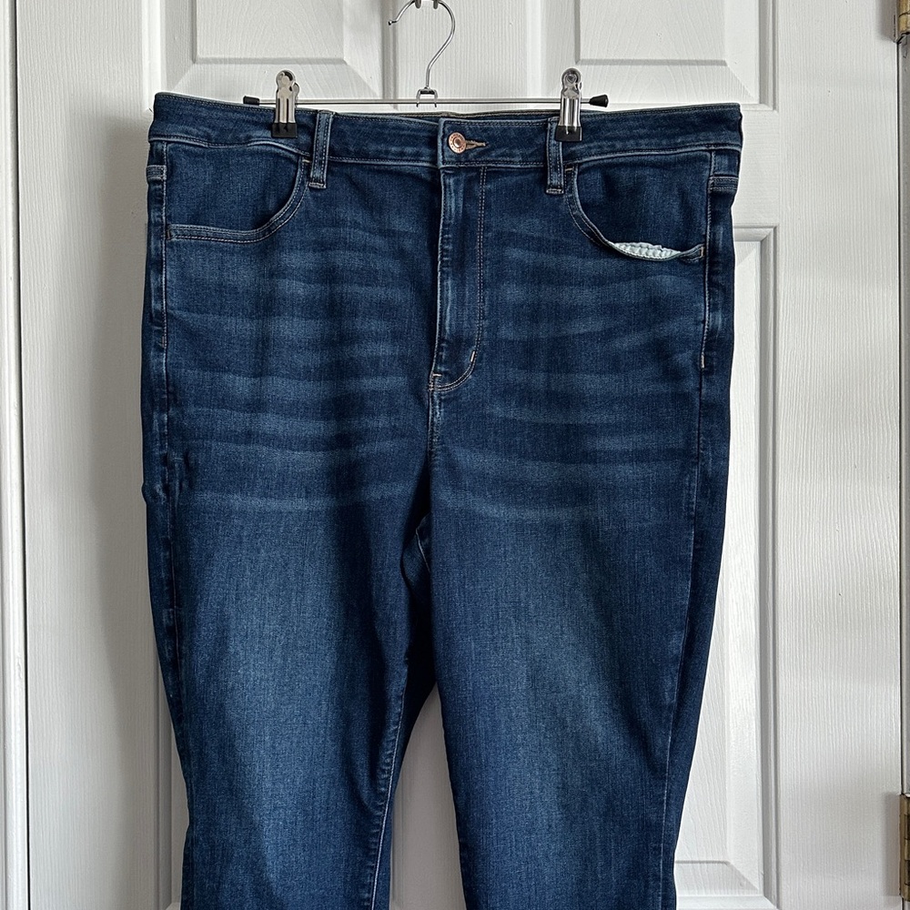 American Eagle Outfitters Dark Blue High Rise Jeggings - 18 SHORT